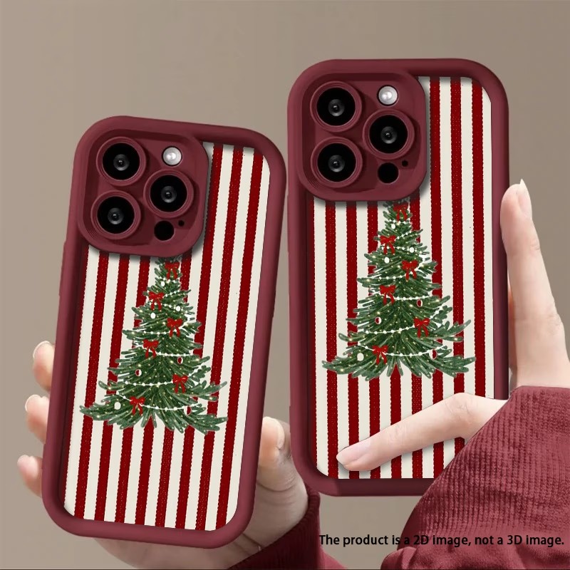 Usb Charger - Sequoia Christmas Pattern Phone Case For