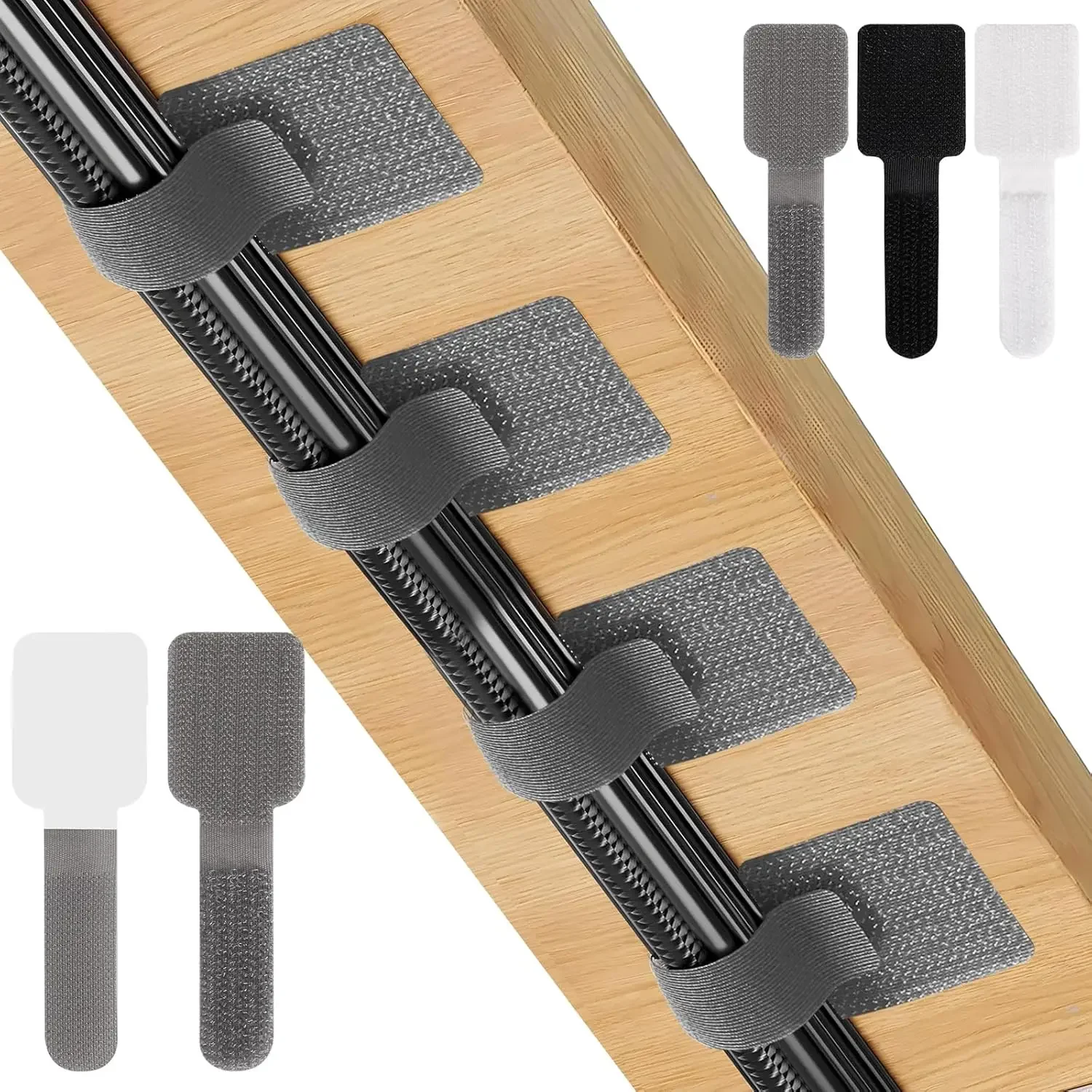 Cable Organizer - New Reusable Cable Ties Velcro Ties