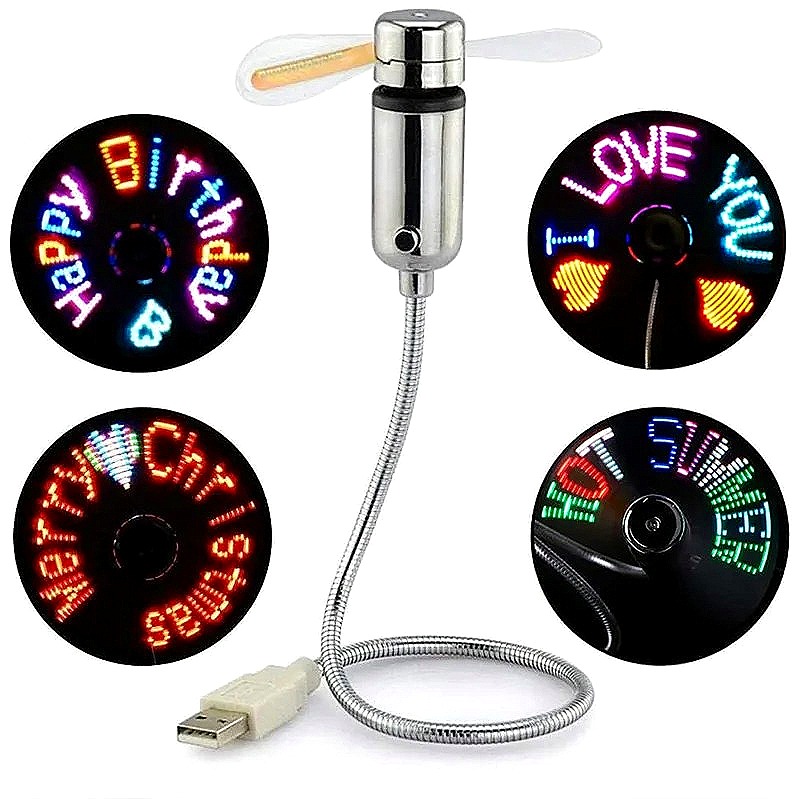 Portable USB LED Message Fan,  - Electronics And Gadgets Ce recension och pris