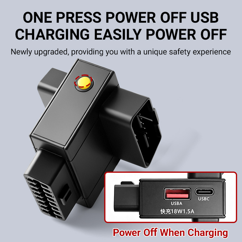 OBD2 Splitter Adapter 1 To 2 w - Usb Charger recension och pris