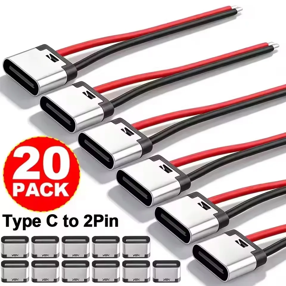 5-20PCS Type-C 2Pin Solder Wir - Usb Hub recension och pris