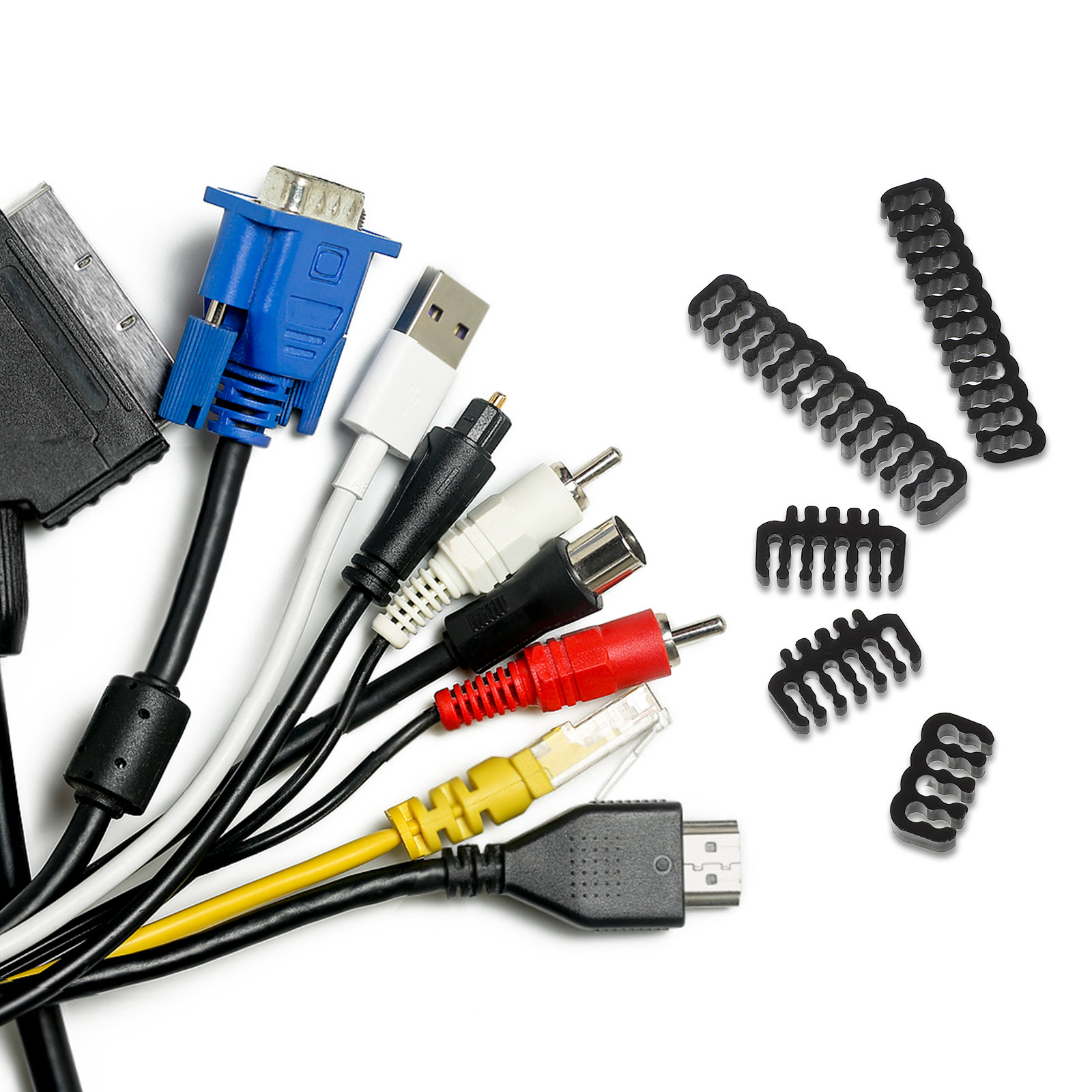24Pcs Pc Kit Computer Cable Or - Cable Organizer recension och pris