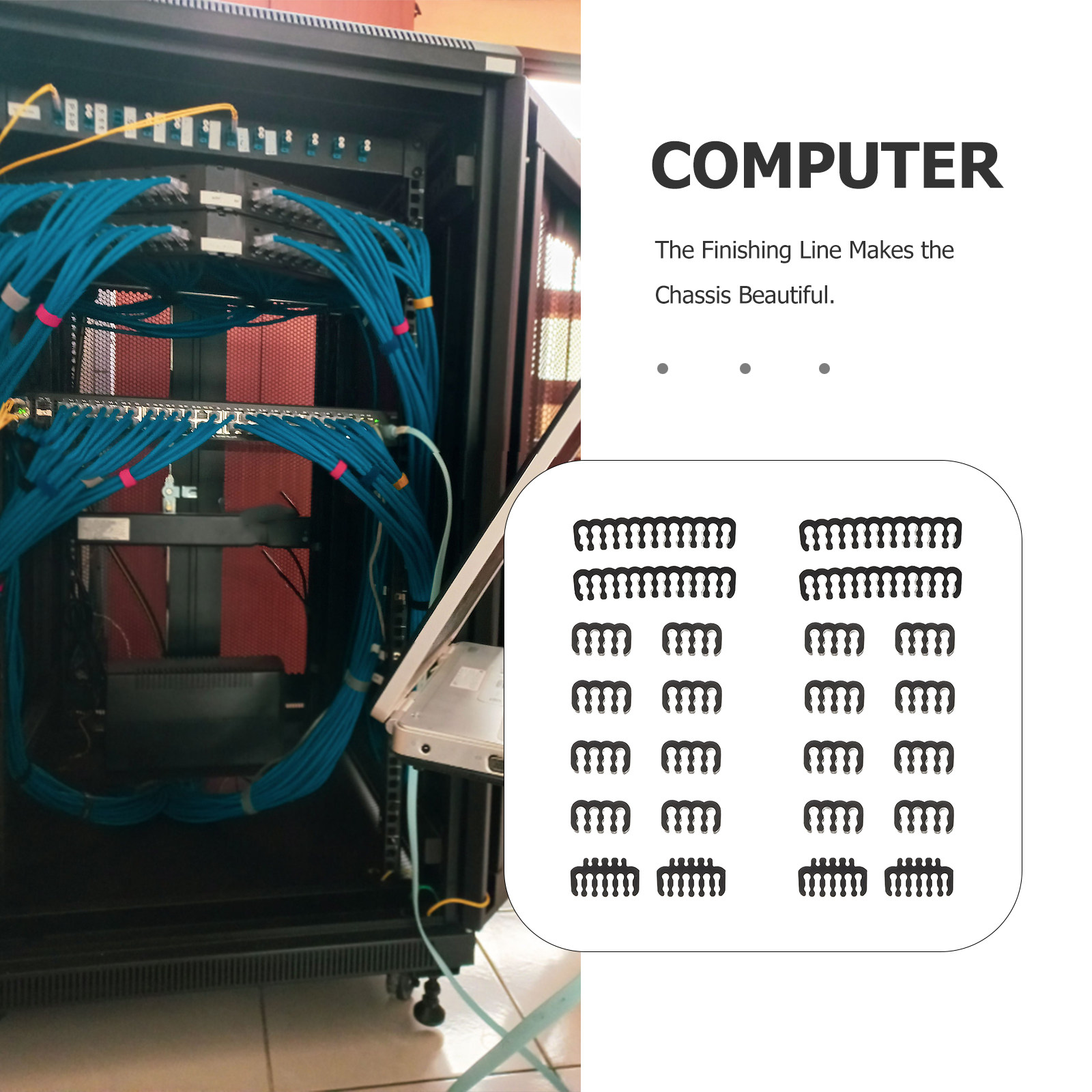 24Pcs Pc Kit Computer Cable Or - Cable Organizer recension och pris
