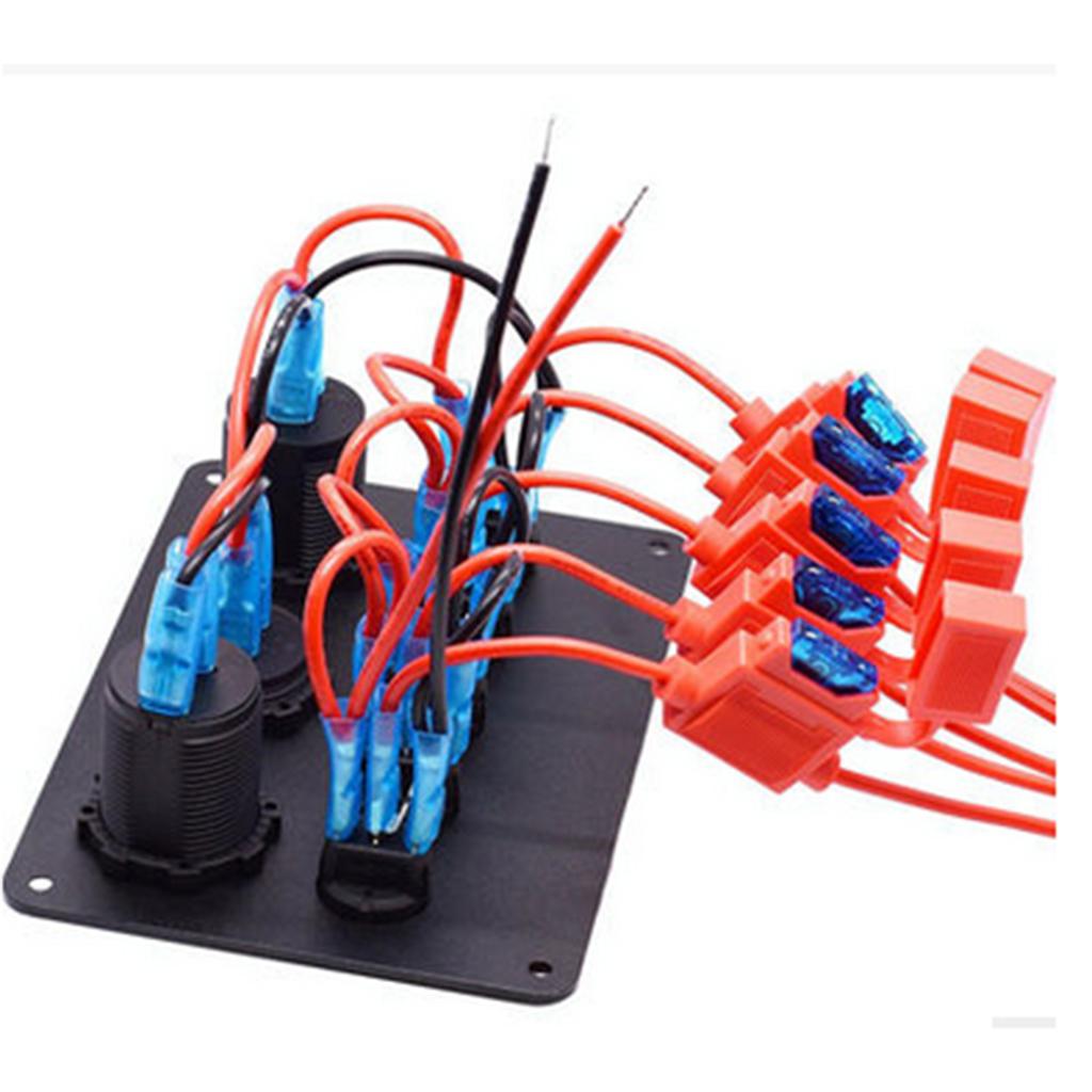 ABS Plastic 5 Gang Switch Pane - Usb Charger recension och pris
